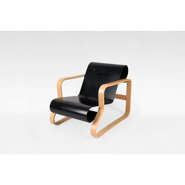 Alvar Aalto Paimio Black Bentwood Armchair