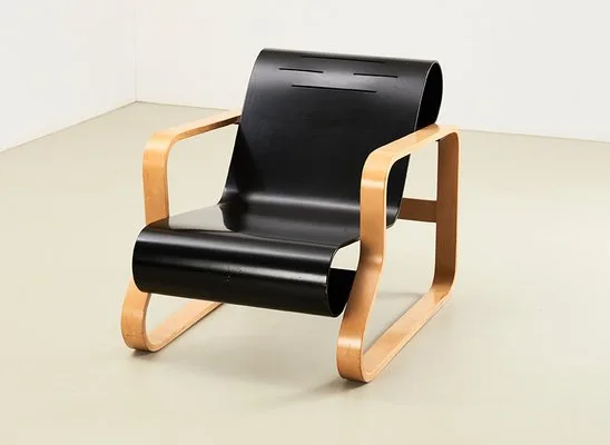 Black Lacquered Bentwood Armchair