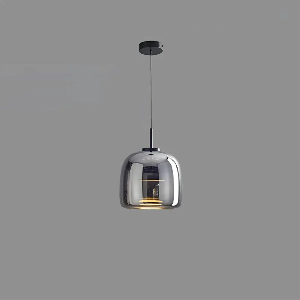 Modern Gray Glass Pendant Light