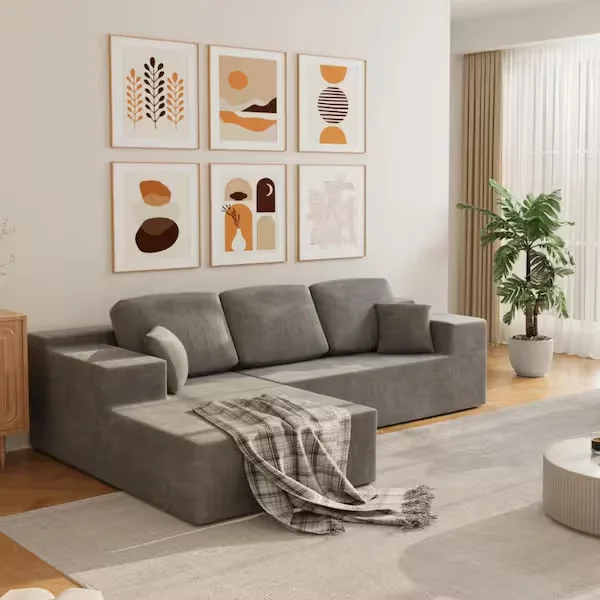Modern Gray Sectional Sofa