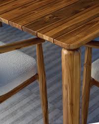 Dillon Modern Teak Outdoor Dining Table