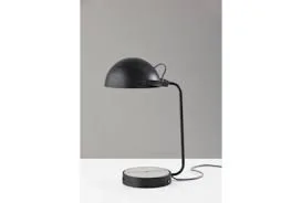Swivel Dome Matte Black Metal Dome Desk Lamp