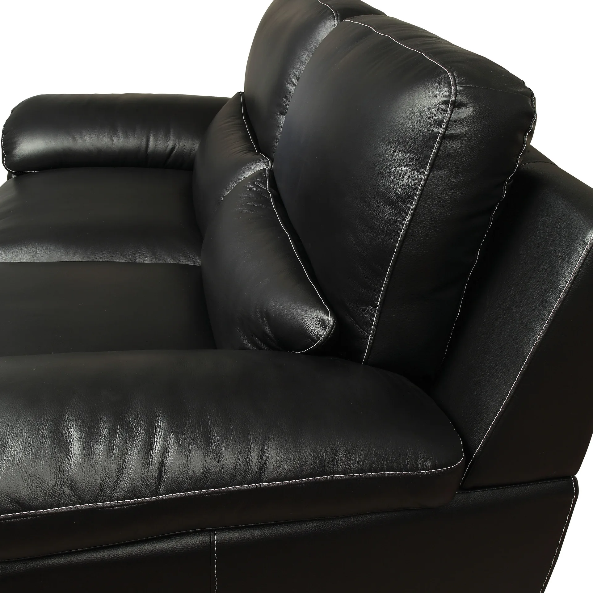 Rala Contemporary Black Leather Armchair