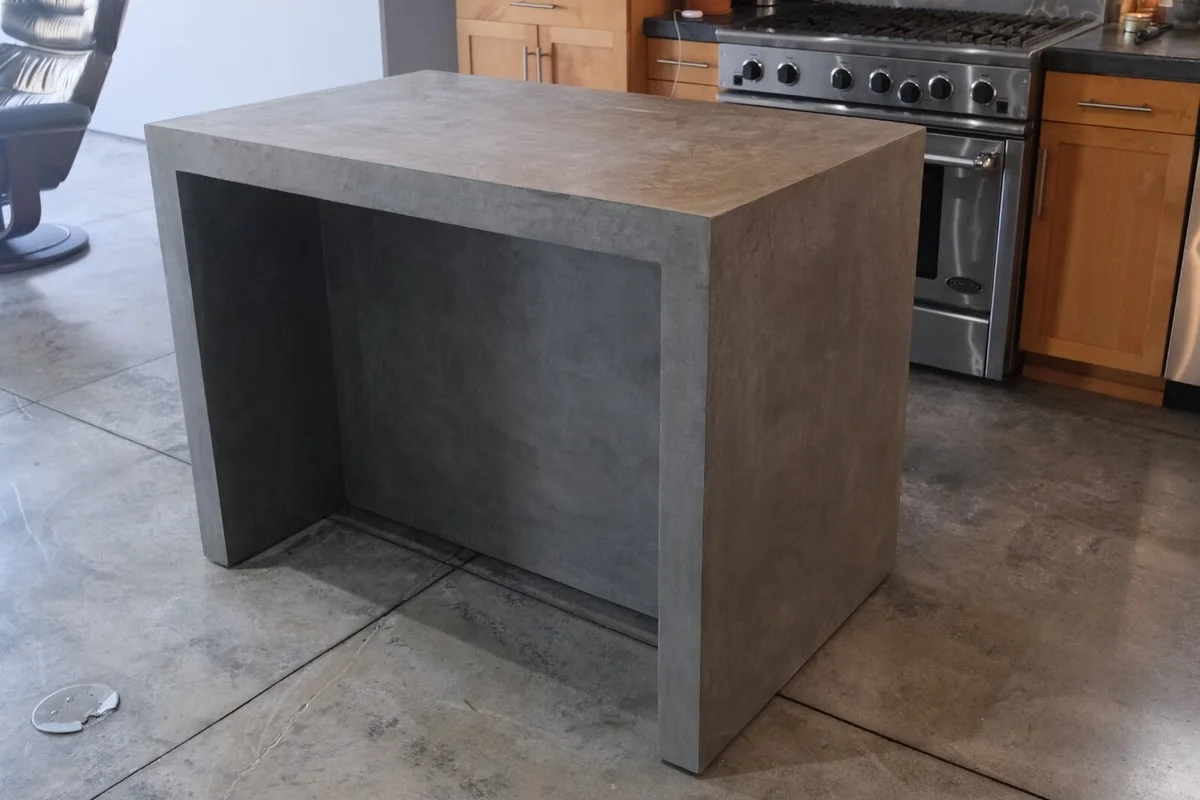 Minimalist Concrete Kitchen Island