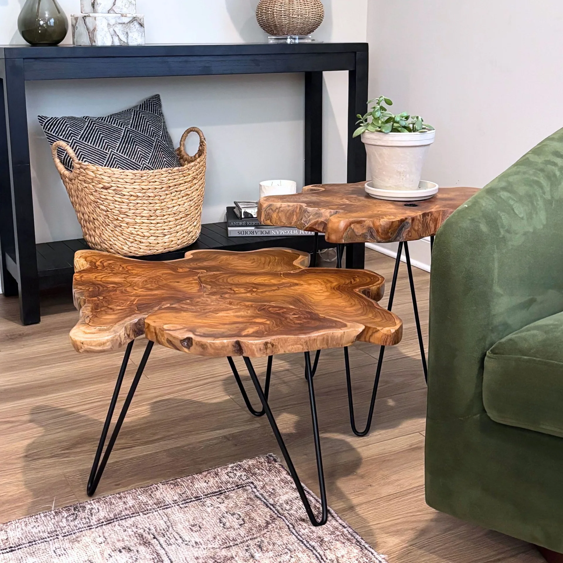 Natural Teak Live Edge Coffee Table