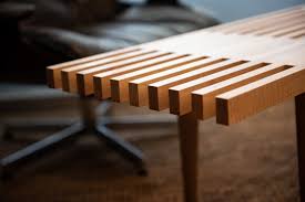 Mid-Century Modern Slat Bench