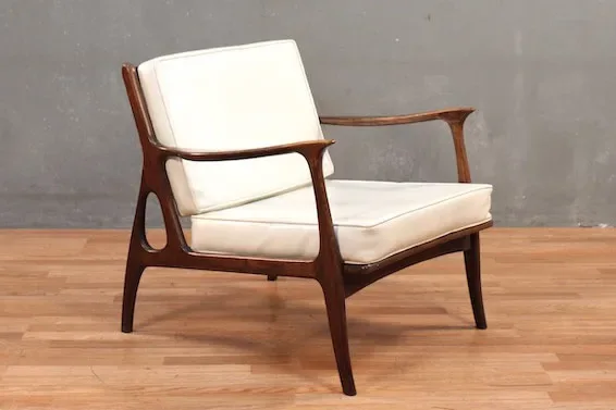 Mid-Century Modern Wood Armchair