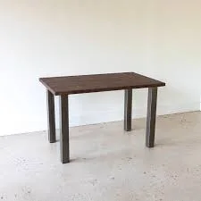 Rectangular Wood and Metal Console Table