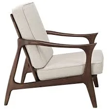 Padme Mid-Century Modern Wood Armchair