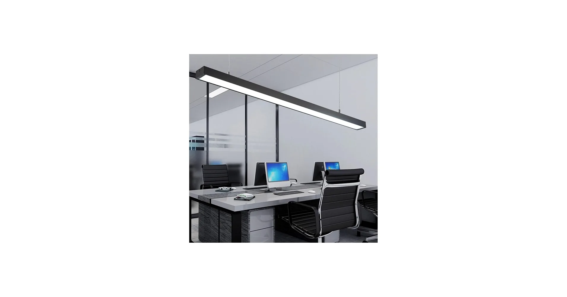 Modern Black Linear Pendant Light