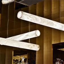 Sylvia Linear Alabaster Pendant Light
