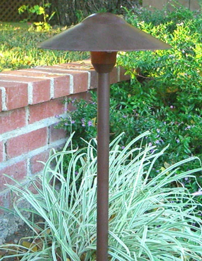Mushroom Matte Brown Metal Pathway Light