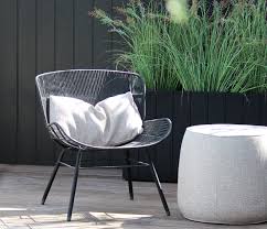 Modern Black Metal Patio Chair