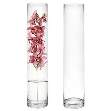 Clear Glass Cylinder Flower Vase Candle Holder Centerpieces