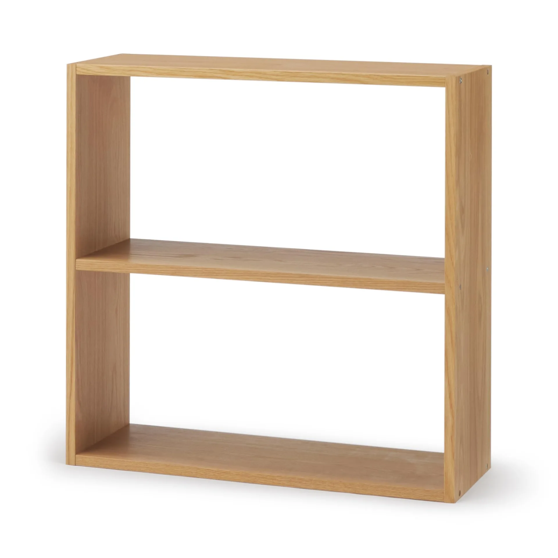 Muji Natural Oak Low Wooden Shelving Unit