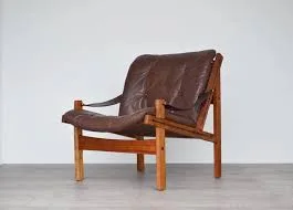 Hunter Brown Leather Lounge Chair