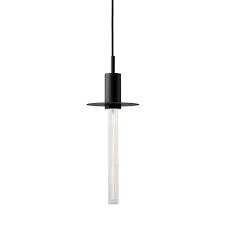 Liberty Disc Matte Black Metal Pendant Light