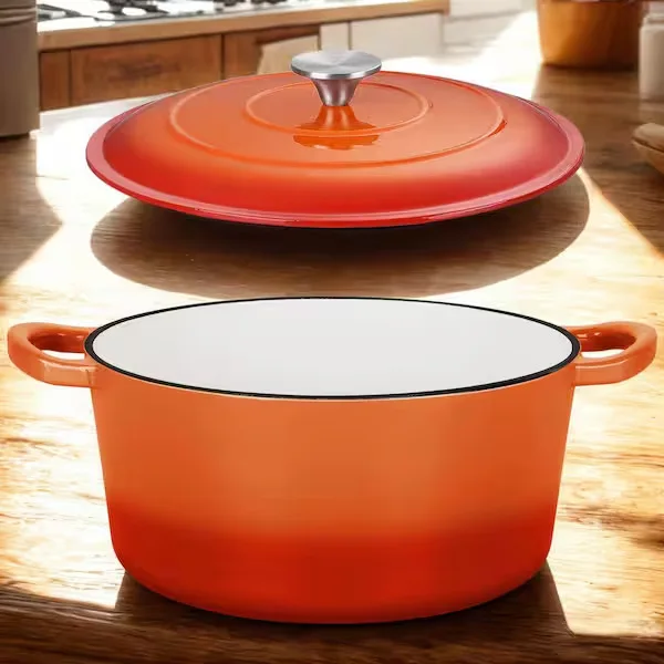 Glossy Orange Round Dutch Oven