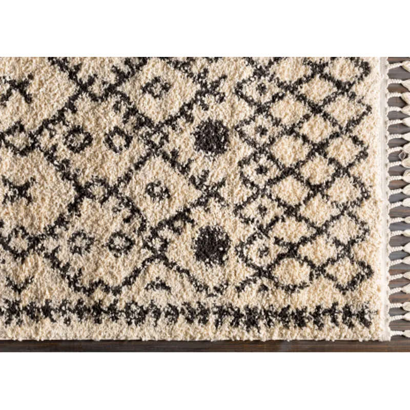 Surya Berber Shag Geometric Moroccan Area Rug