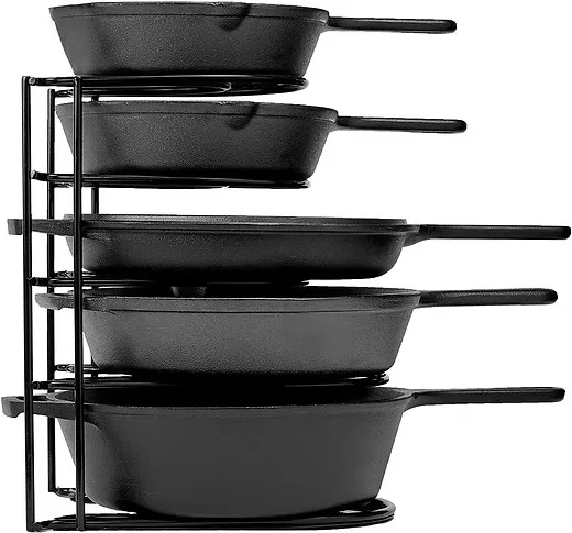 Cuisinel Black Steel Pan Organizer Rack