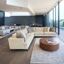 Modern Beige Fabric Sectional Sofa
