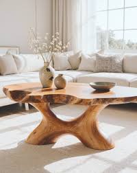 Natural Wood Live Edge Coffee Table