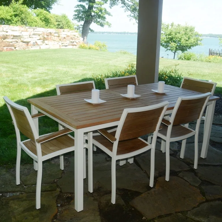 Three Birds Soho Rectangular Teak Outdoor Dining Table