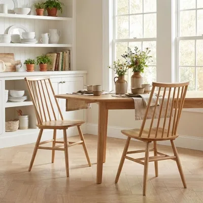 Nolan Natural Wood Spindle Back Chair