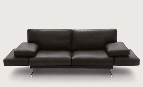 Briol Modern Black Leather Sofa