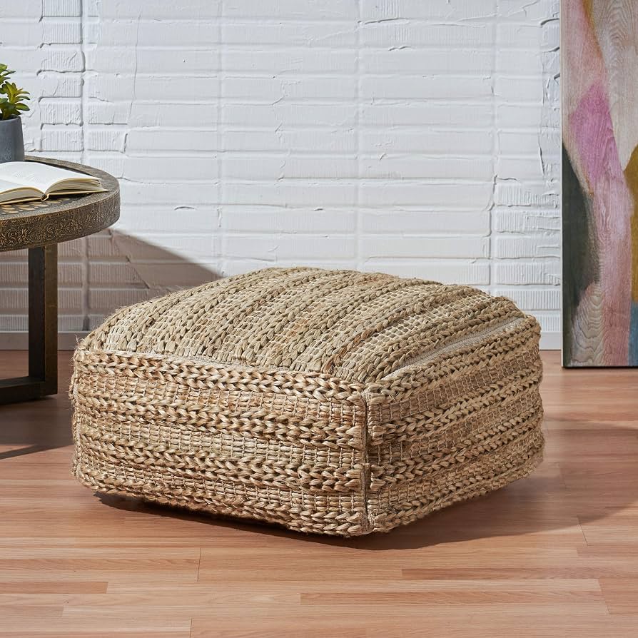 Simone Natural Square Floor Cushion