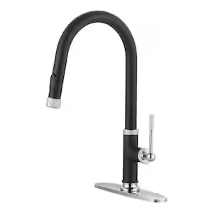 Black and Chrome Kitchen Faucet