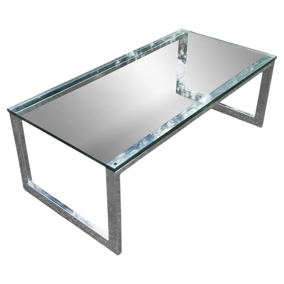 Pace Collection Rectangular Glass Coffee Table