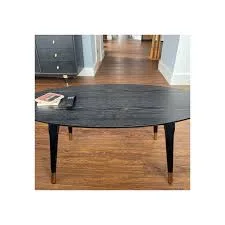 Elle Decor Clemintine Mid-Century Modern Oval Coffee Table