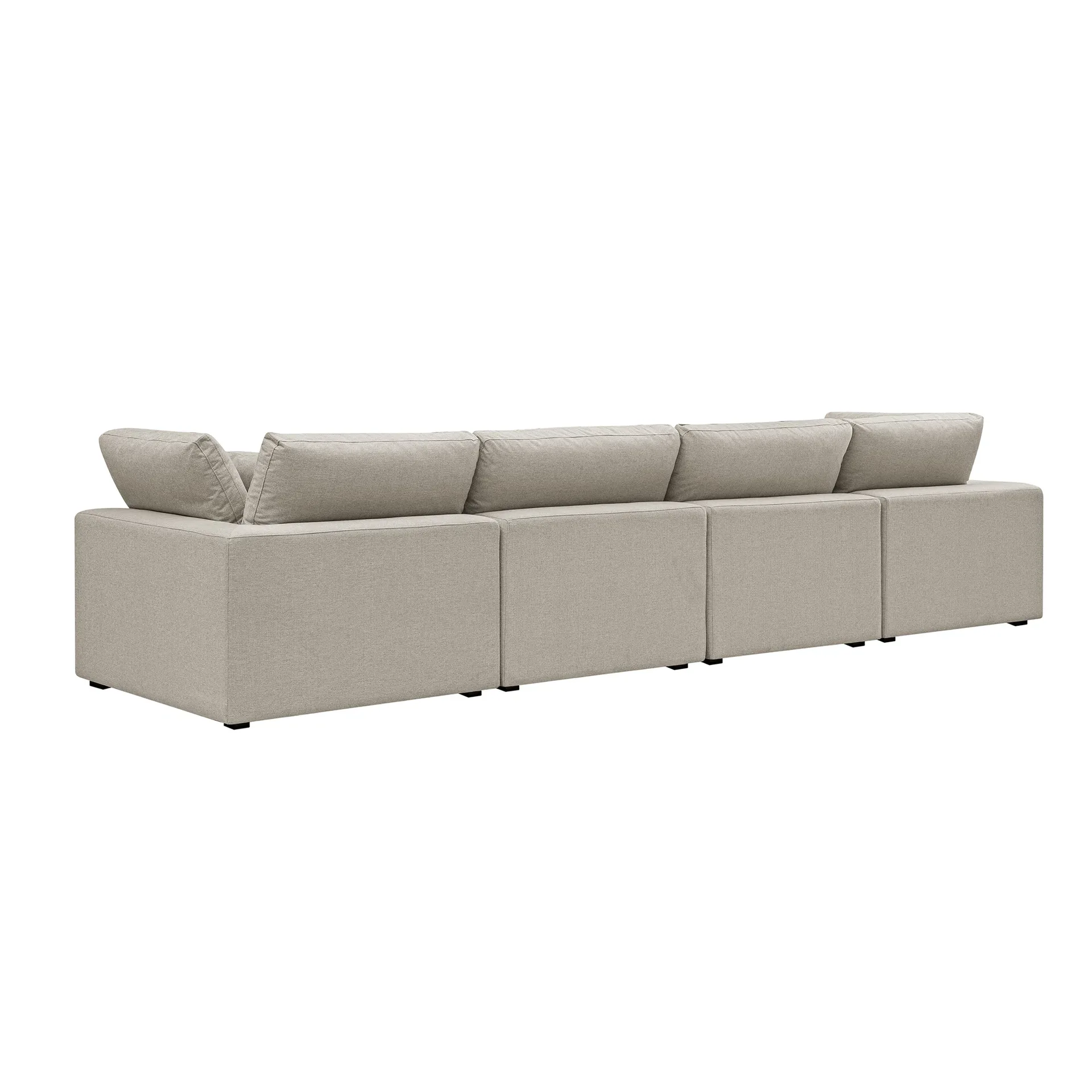 Beige Fabric Sectional Sofa Module