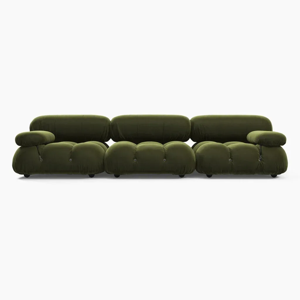 Camaleonda Green Velvet Tufted Modular Sofa