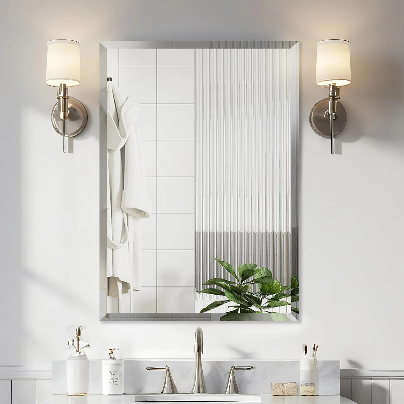 Rectangular Beveled Wall Mirror