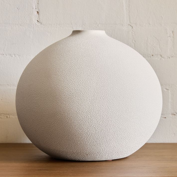 Round Textured Ceramic Vase