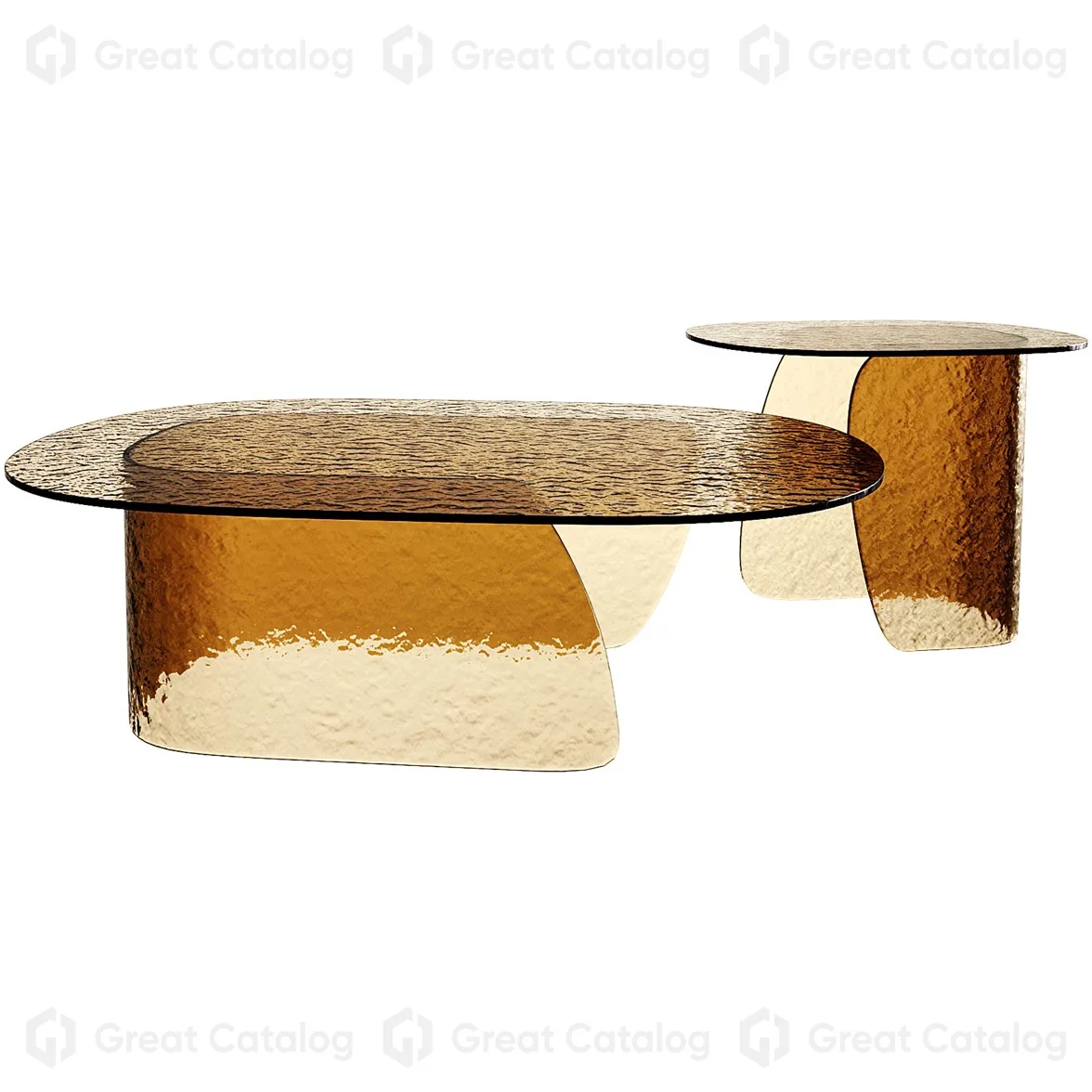 Textured Bronze Glass Coffee Table