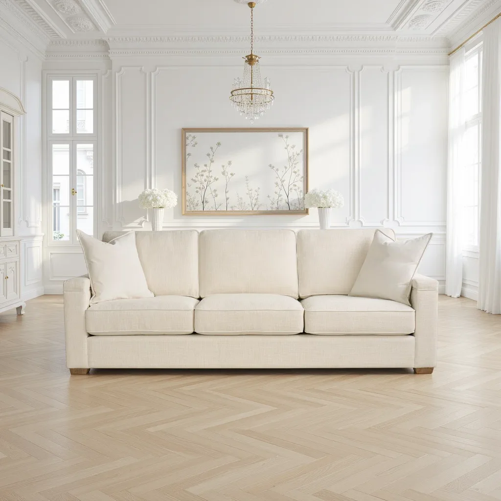 Cream Fabric Sofa