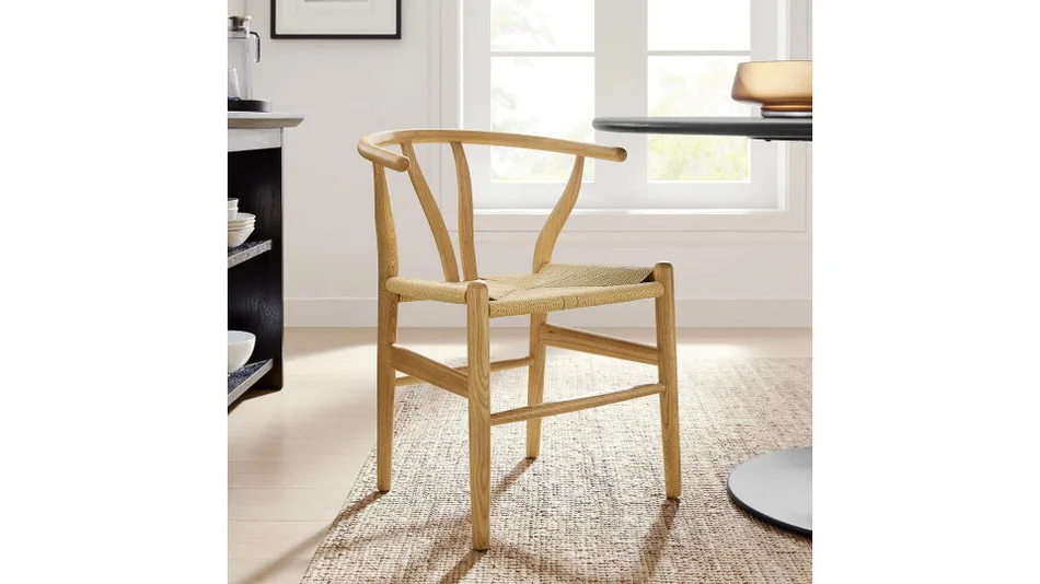 Natural Wood Wishbone Chair