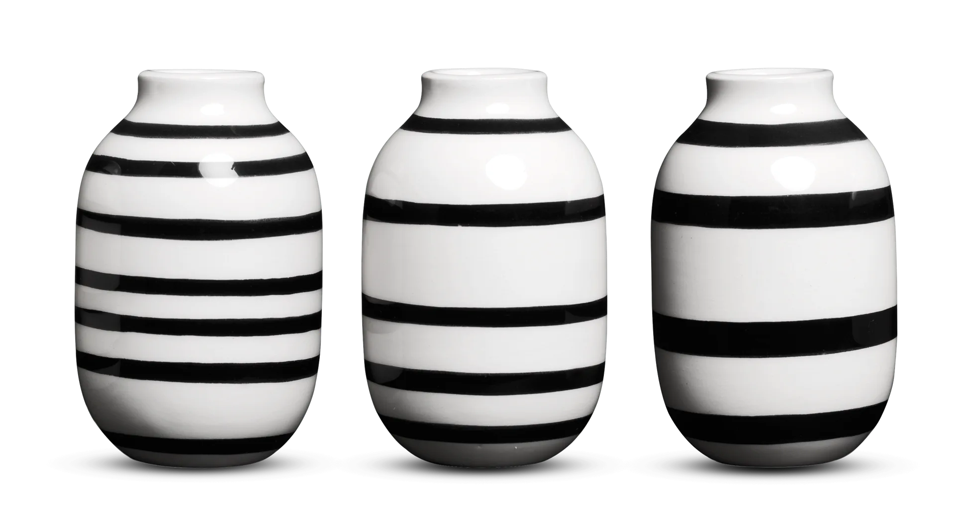 Kähler Omaggio Striped Ceramic Vases