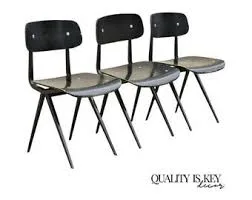 Matte Black Metal Dining Chair