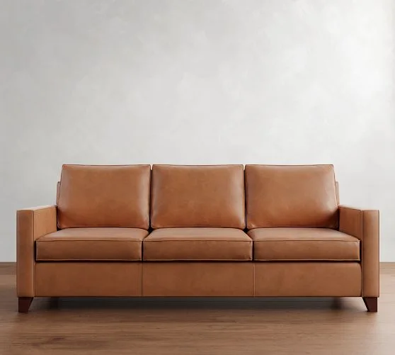 Cameron Solid Leather Sofa