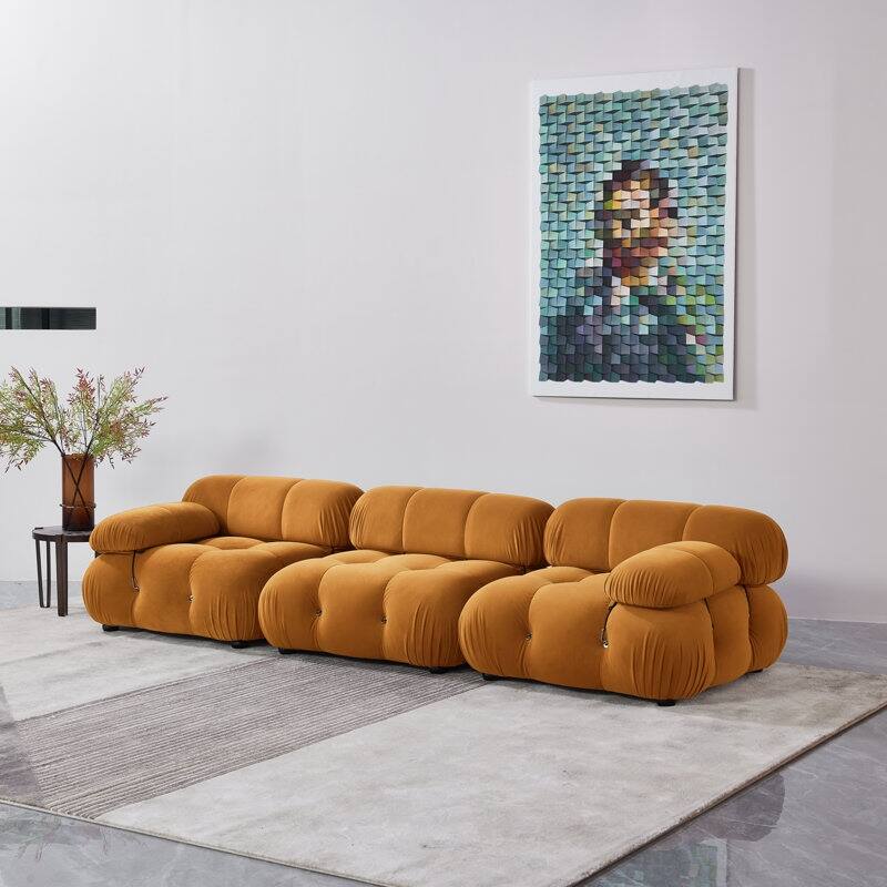 Tufted Velvet Modular Sofa