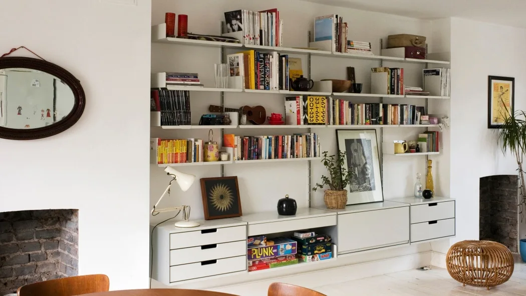 White Modular Wall Shelving