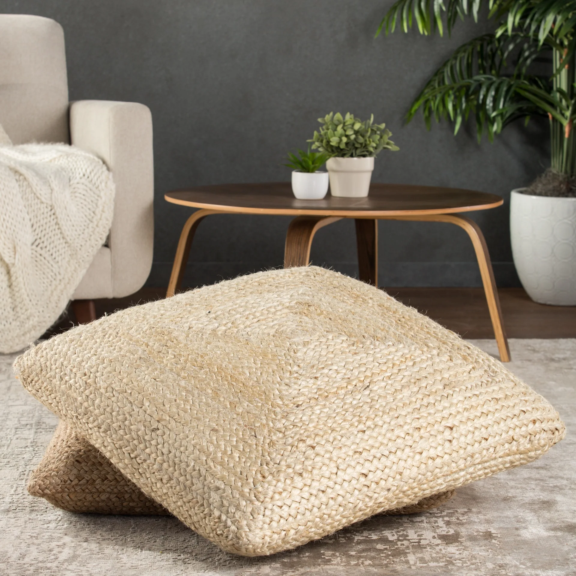 Textured Square Floor Cushion