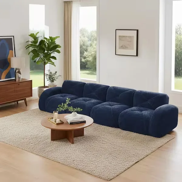 Tufted Velvet Modular Sectional Sofa