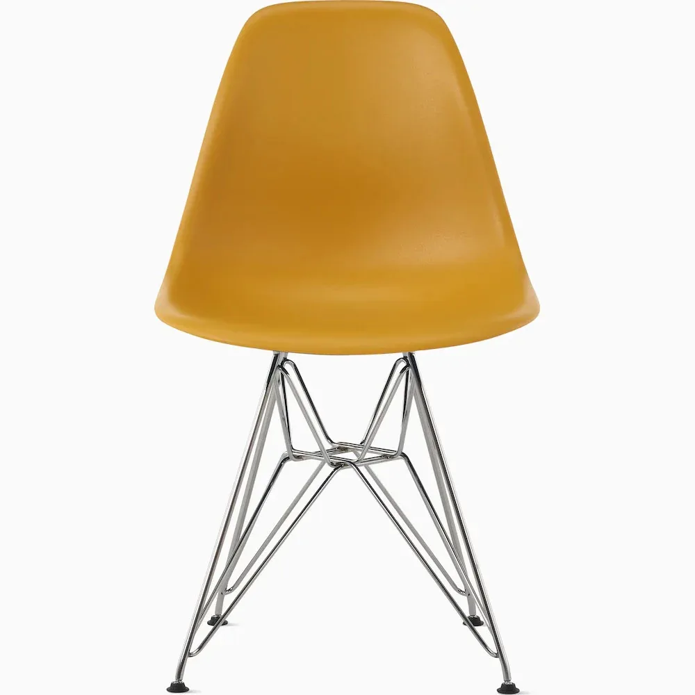 Eames Yellow Molded Shell Dining Chair