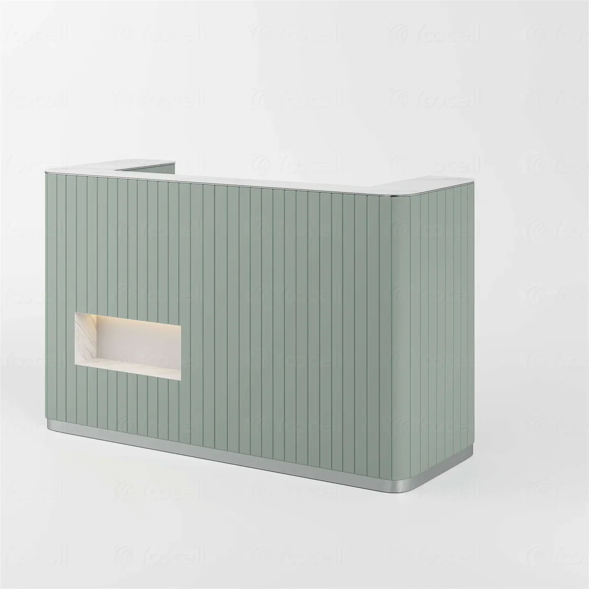 Green Minimalist Reception Desk