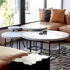 Ross Round Concrete Coffee Table
